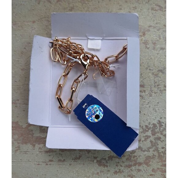 Bella Jack Gold-Tone 18”+3” Chain Necklace With Wild Mushroom Rhinestone Charm D - Picture 4 of 4